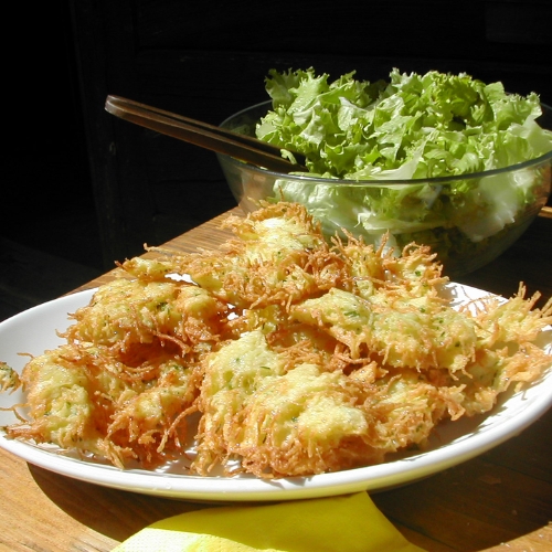 Recette salade et beignets de pommes de terre