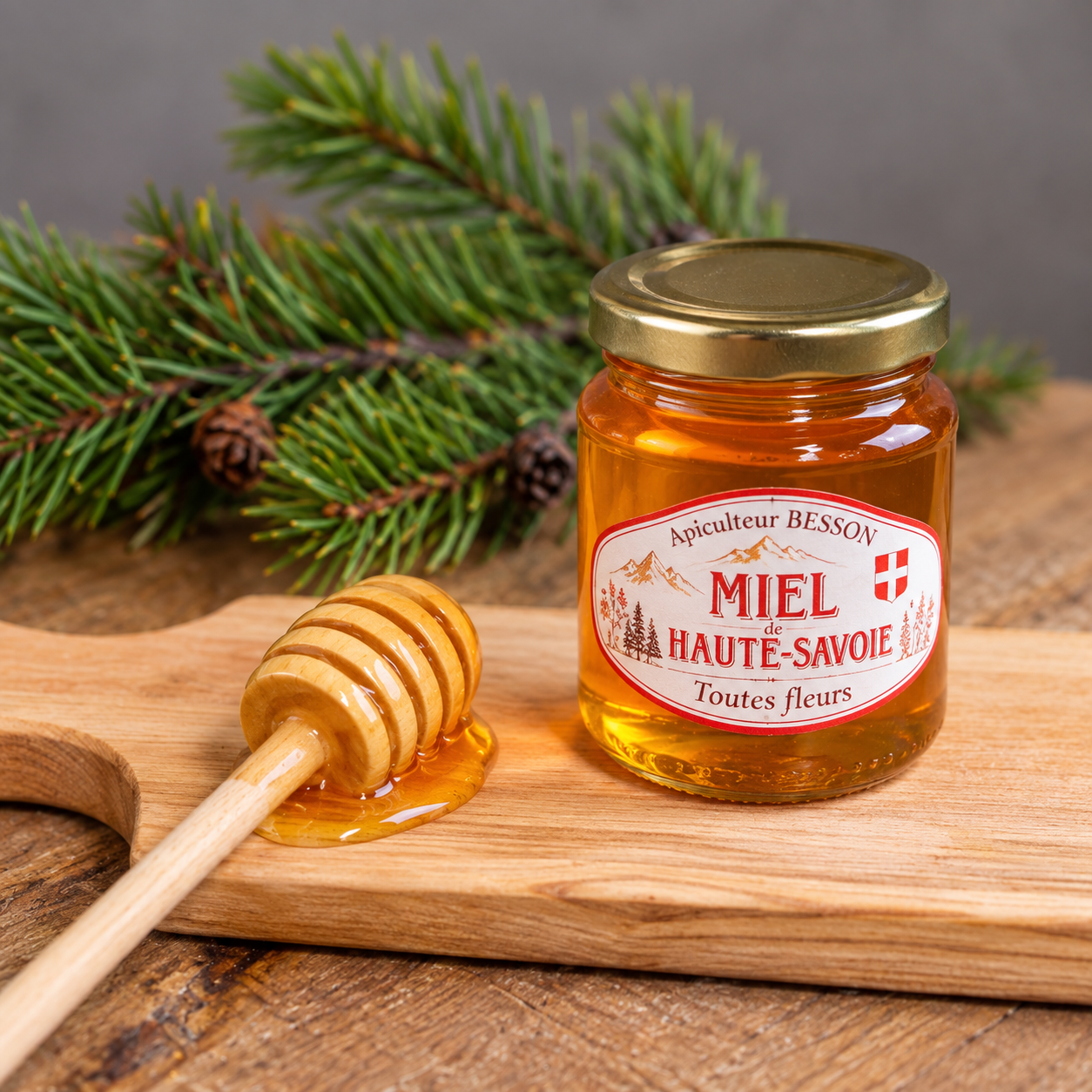 125g Miel de Haute-Savoie  toutes fleurs - Apiculteur BESSON -