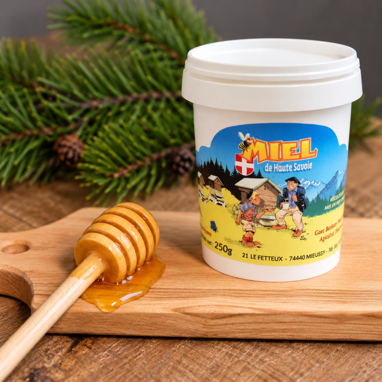 250g de Miel de Haute-Savoie toutes fleurs - Apiculteur BESSON -