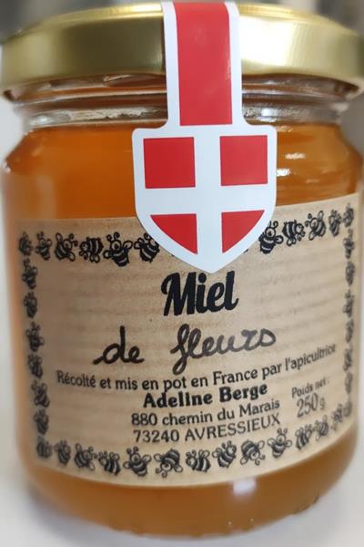 500g Miel toutes FLEURS Apicultrice BERGE Adeline (73)