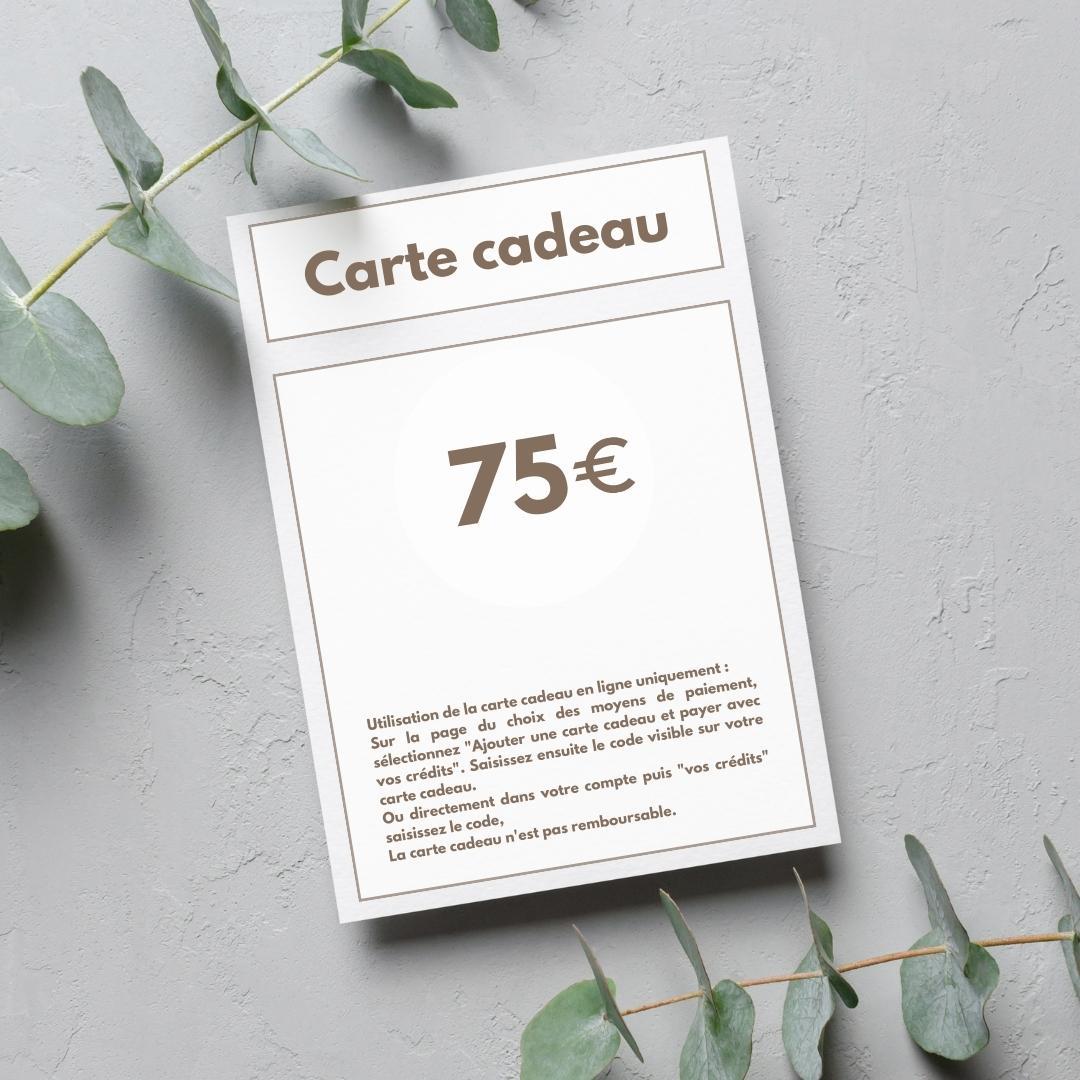 Carte cadeau dématérialisée "gourmande"- 75 euros