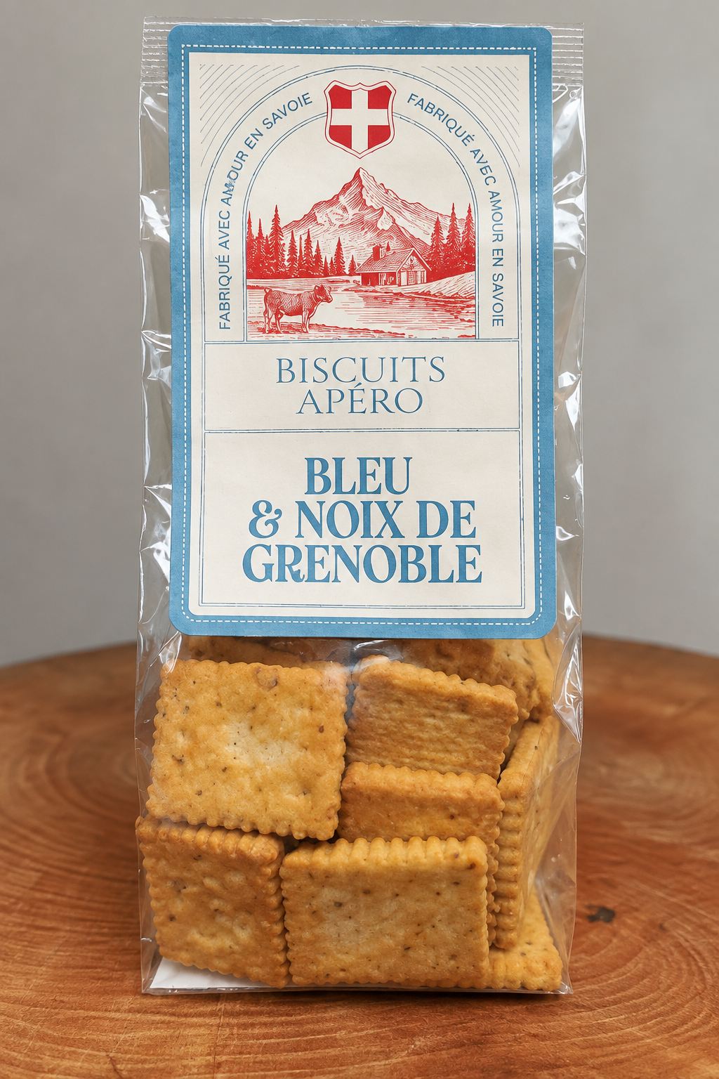 Biscuits apéritifs Bleu &amp; Noix de Grenoble 110g