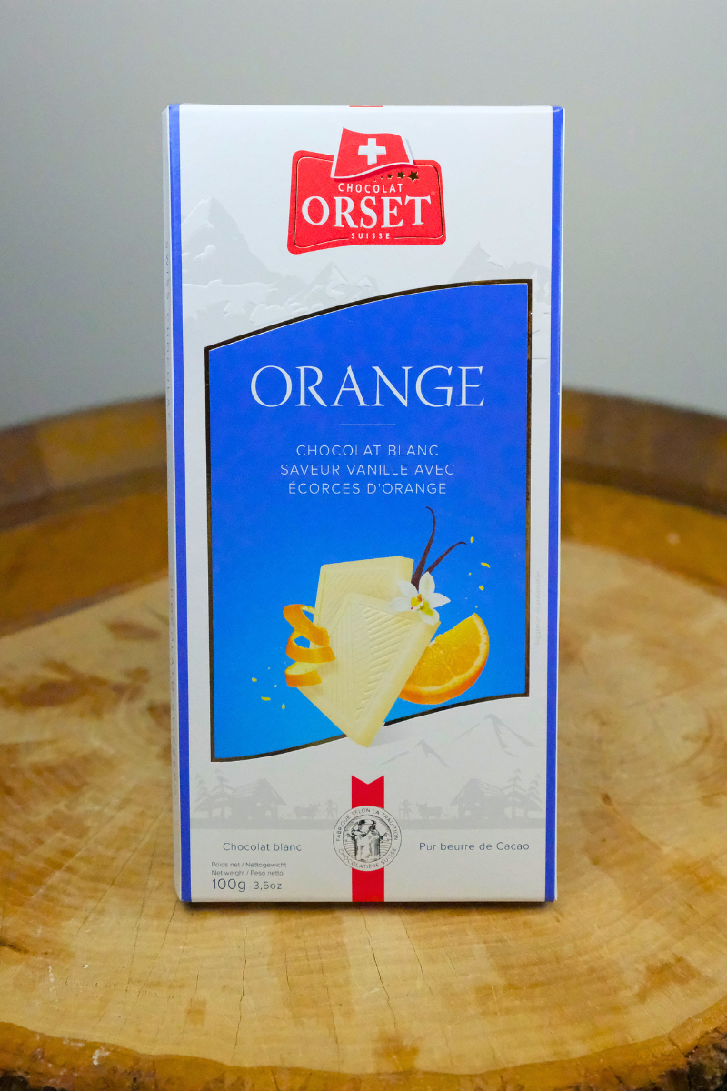 Tablette chocolat Suisse Orset Orange