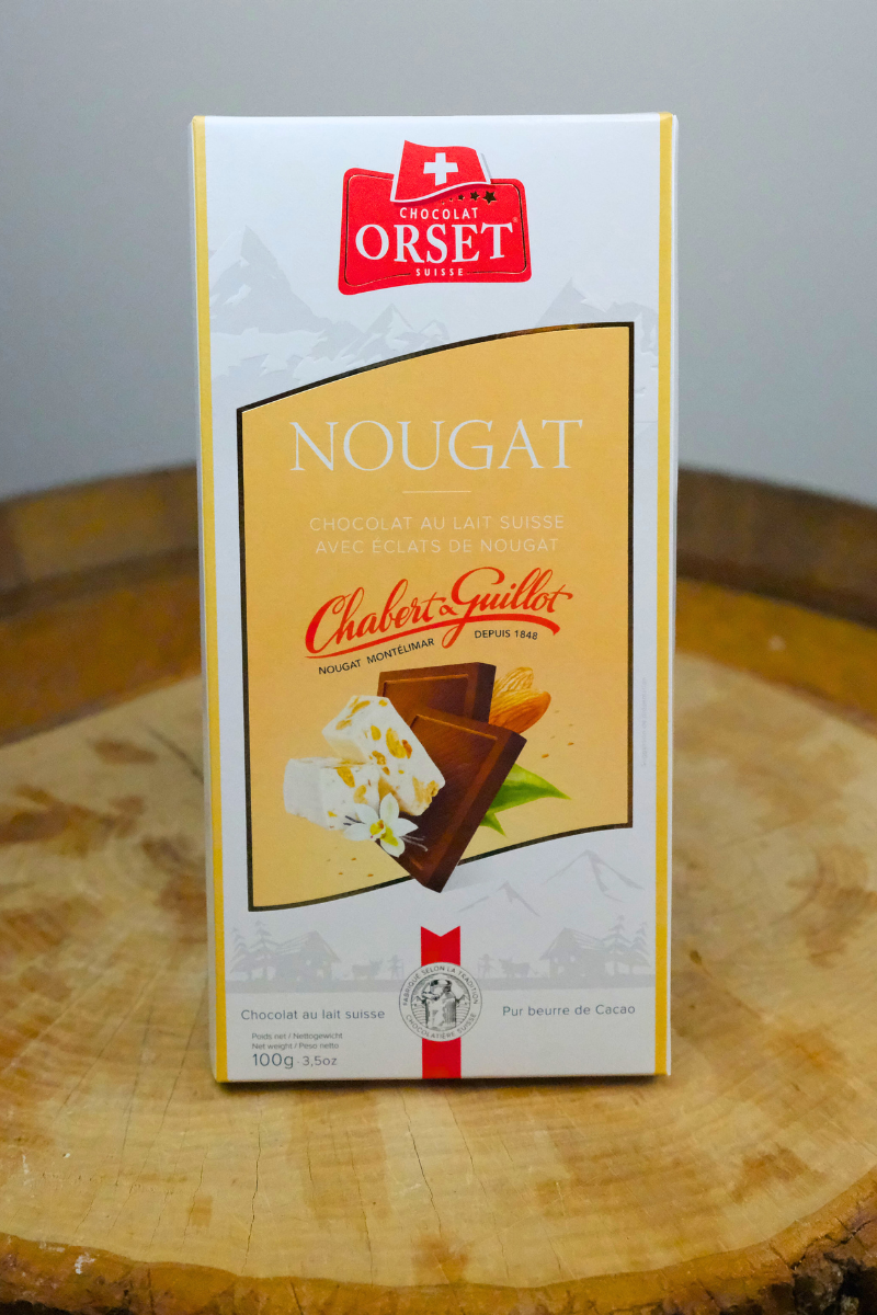 Tablette chocolat Suisse Orset Nougat