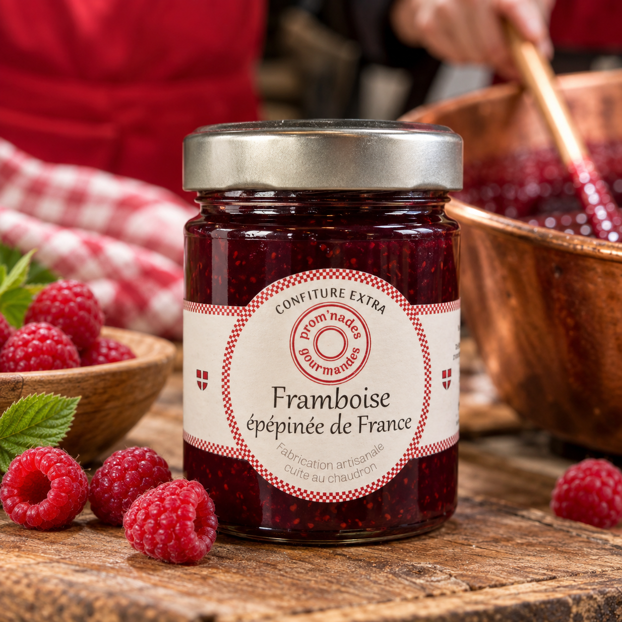 Confiture de Framboises épépinées 250g - Les Cols Gourmands