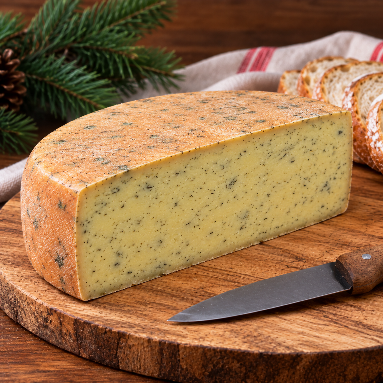 1/2 MEULE de 2.800kg de Fromage pour raclette à l'ail des ours