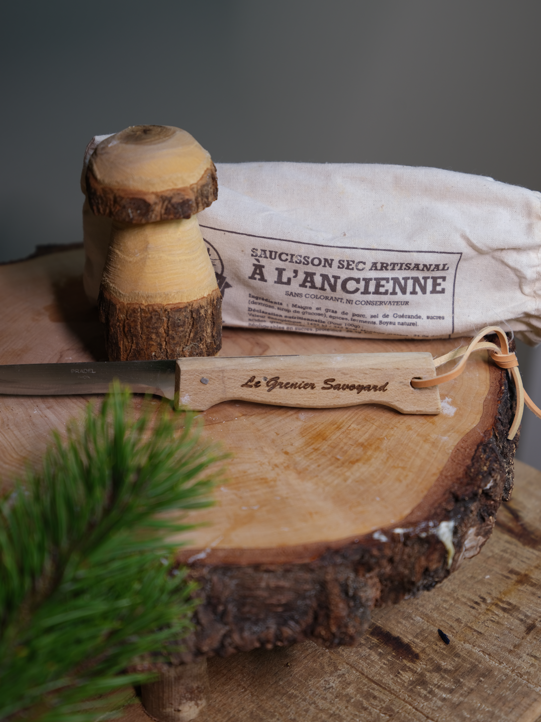 Le saucisson à l'ancienne sac toile