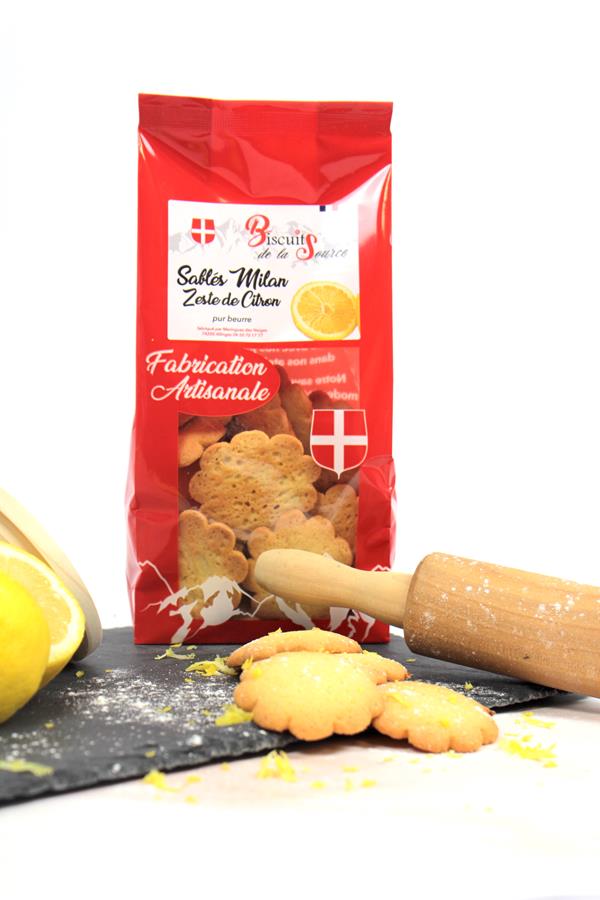 sachet de Sablés artisanaux au Citron - 200g - Grenier Savoyard