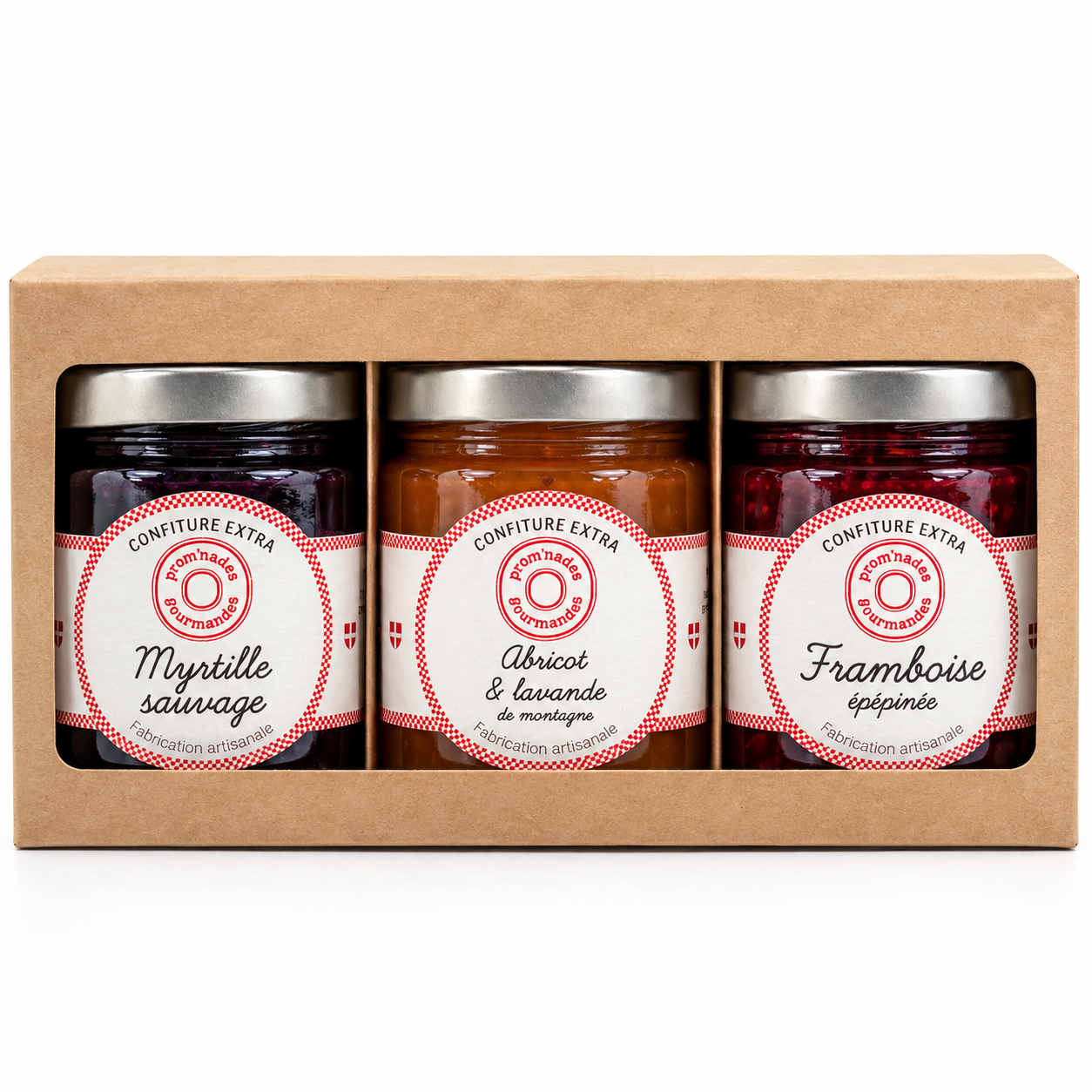 LOT de 3 pots de confitures (3 x 120g) - Les cols Gourmands