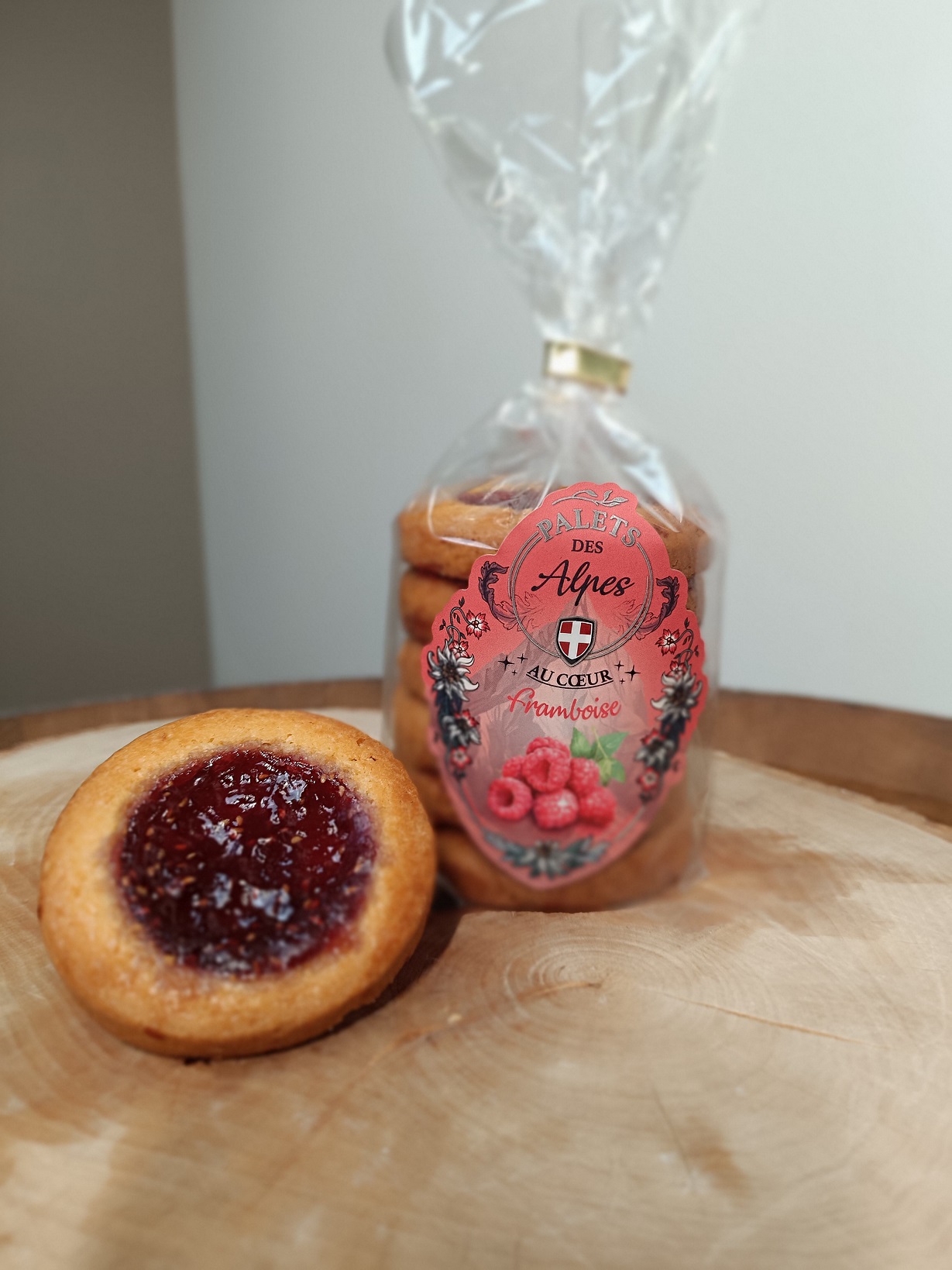 Biscuits fourr&#233;s aux Framboises 240g &quot;Marie Moisan&quot;
