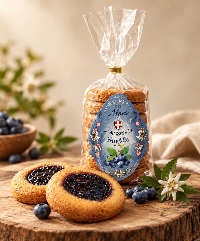 Biscuits fourrés aux myrtilles 220g "Marie Moisan"