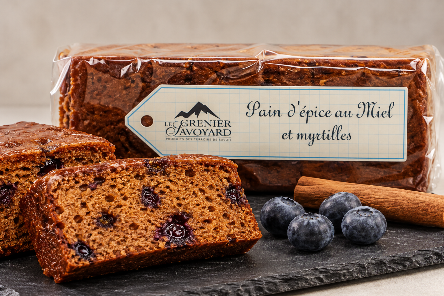 Pain d'épices aux myrtilles 300g