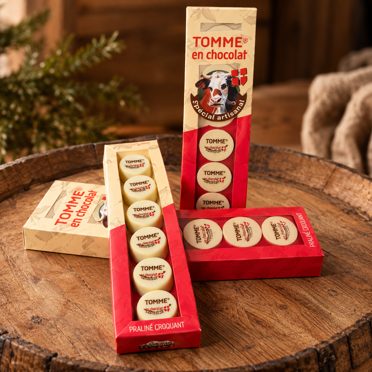 Réglette de 6 Tomme ® de Savoie en chocolat