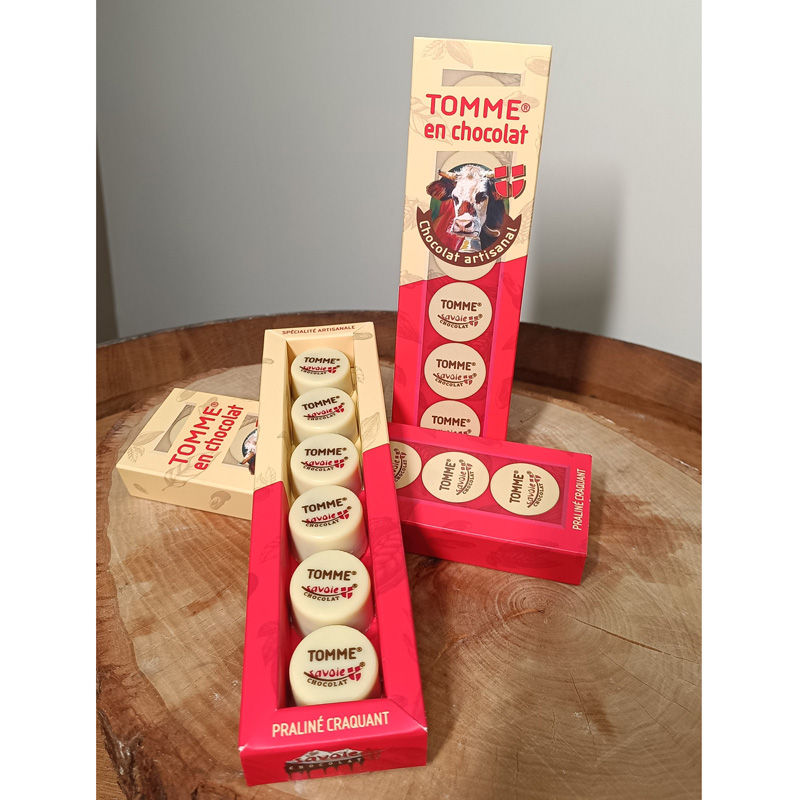 R&#233;glette de 6 Tomme &#174; de Savoie en chocolat