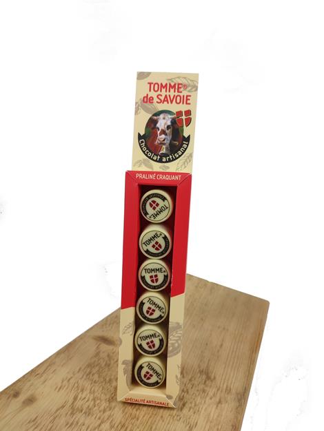 R&#233;glette de 6 Tomme &#174; de Savoie en chocolat