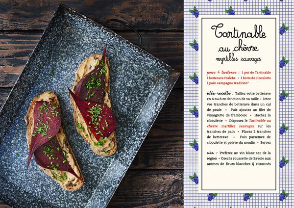 Tartinable au chèvre & Myrtilles sauvages