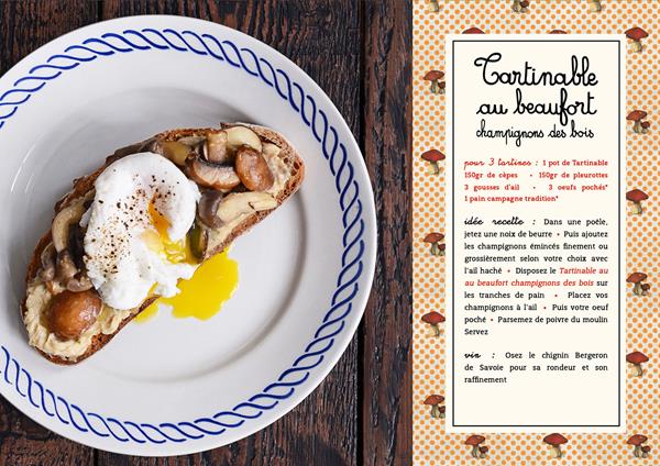 Tartinable au Beaufort & champignons des bois