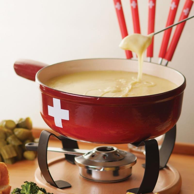 Fondue Suisse "Moitié-Moitié" pour 4 personnes râpée