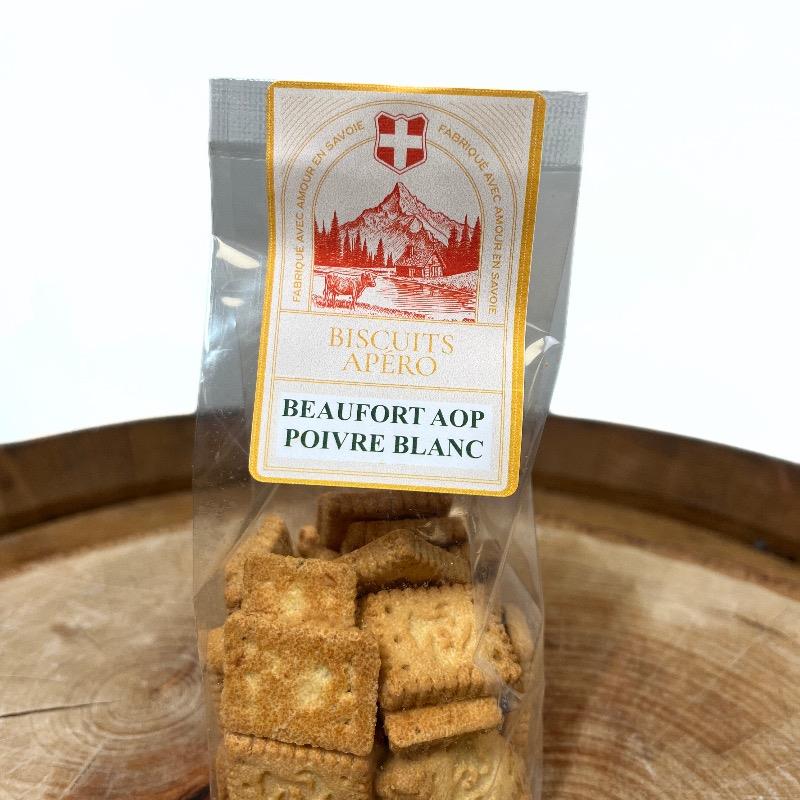Biscuits Apéritifs au Beaufort et au Poivre Blanc 110g
