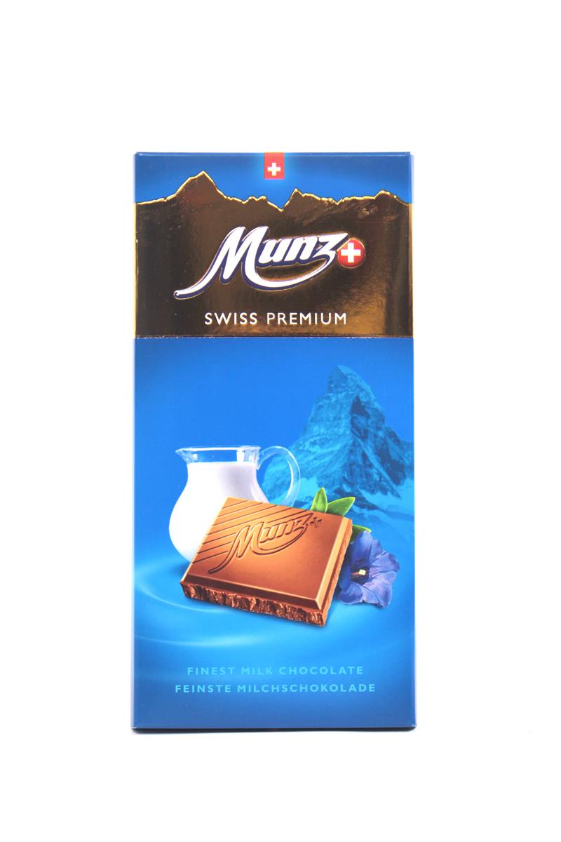 Tablette chocolat Suisse MUNZ Lait
