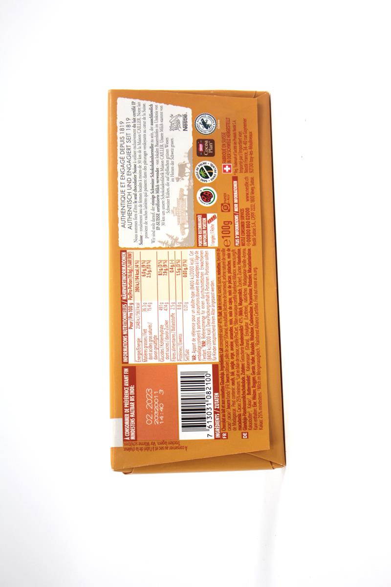 Tablette chocolat Suisse CAILLER DESSERT