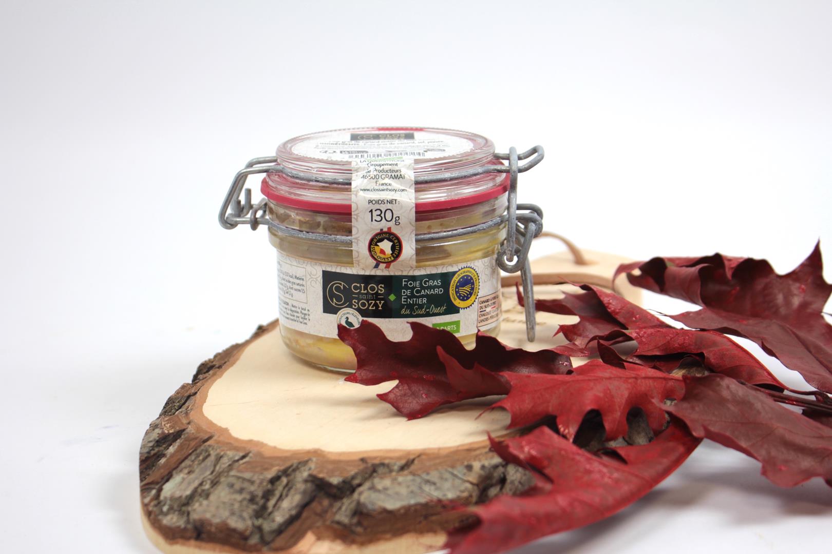 bloc de foie gras de canard en bocal - 130gr