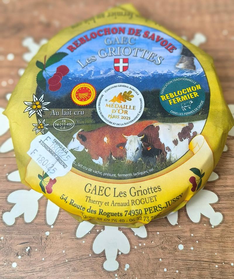 Reblochon Fermier de Haute-Savoie - 490g - Médaille d'OR Paris 2025 -